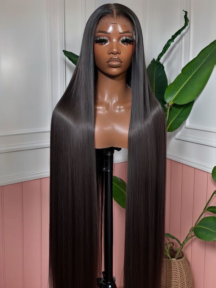18 - 40Inch 13x6 Glueless Full Hd Lace Frontal Wig Vietnamese Long Bone Straight Raw Hair Wig - Zerbo Exotics