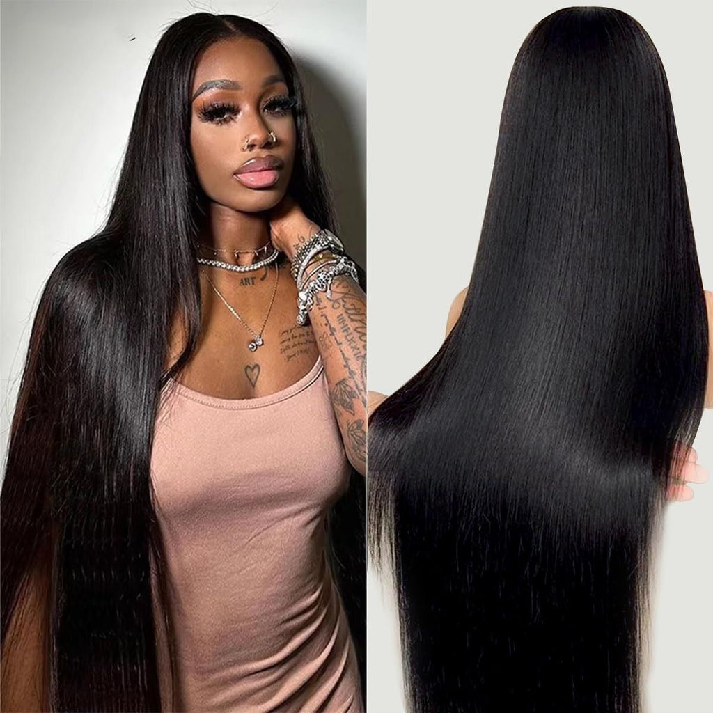 18 - 40Inch 13x6 Glueless Full Hd Lace Frontal Wig Vietnamese Long Bone Straight Raw Hair Wig - Zerbo Exotics