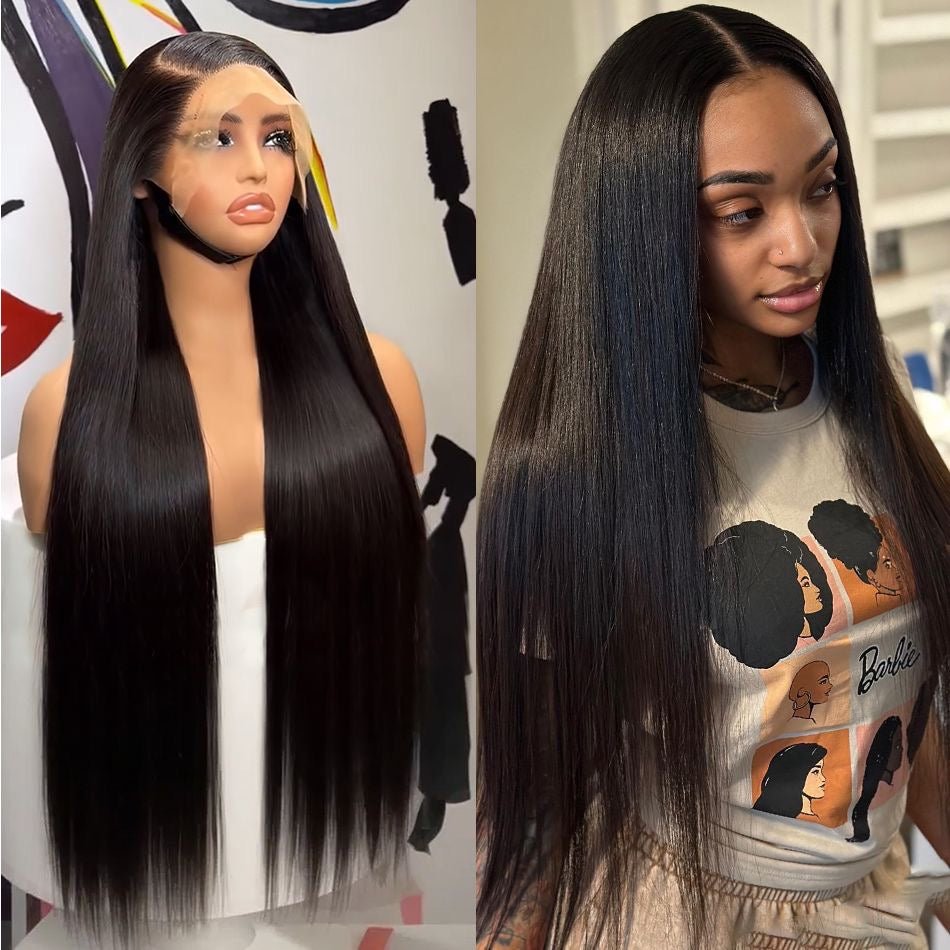 18 - 40Inch 13x6 Glueless Full Hd Lace Frontal Wig Vietnamese Long Bone Straight Raw Hair Wig - Zerbo Exotics