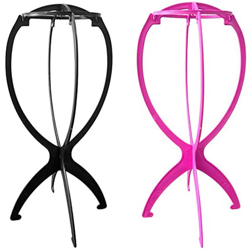 Plastic Wig Stand in Folding Form High Quality Portable Wig Holder with Adjustable Wig Display - Zerbo Exotics