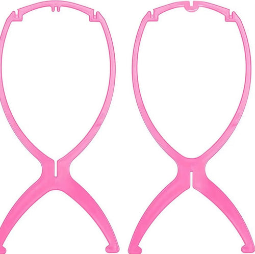 Plastic Wig Stand in Folding Form High Quality Portable Wig Holder with Adjustable Wig Display - Zerbo Exotics