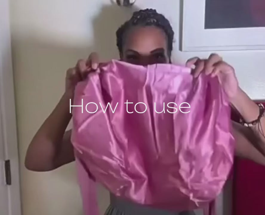 Silk Bonnet for Sleeping Women Satin Bonnet Double Layer Satin Lined Hair Bonnet with Tie Band Curly Natural Hair