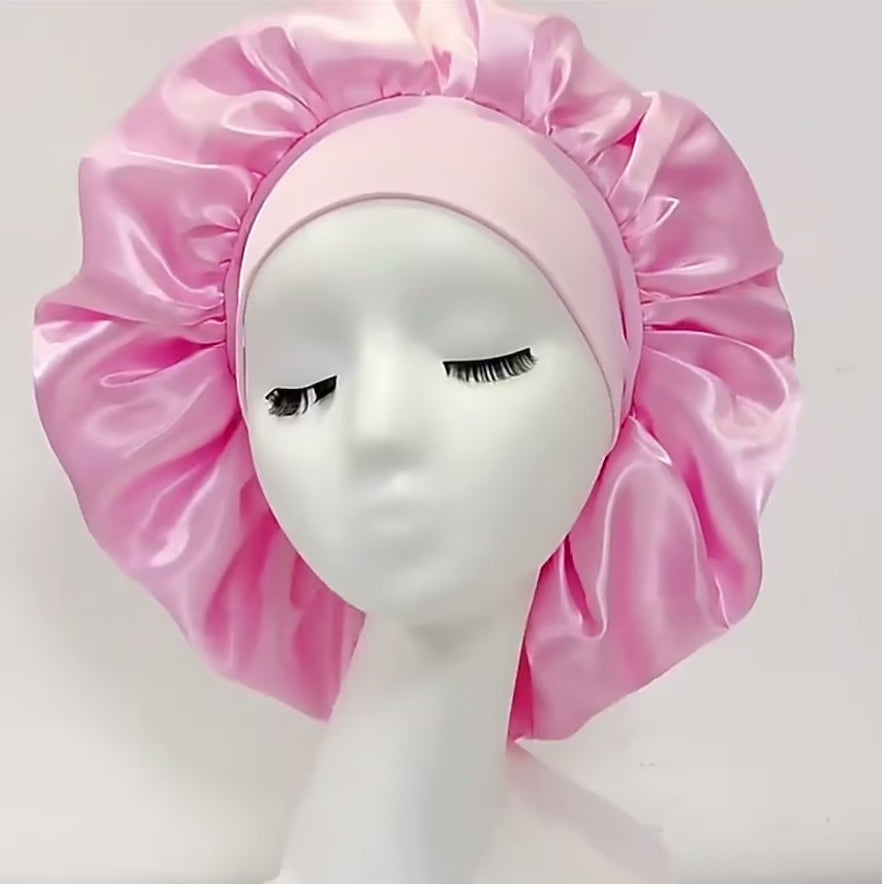 Women's Satin Dry Hair Cap with Hair Bonnets for Sleeping and Hair Drying Growth Cap